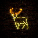 A Colorful image of a deer Led Neon Sign - Reels Custom