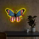 American Butterfly Artwork Led Neon Sign - Reels Custom