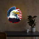 American Flag And Eagle Artwork Neon Sign - Reels Custom