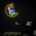 Astronaut Reading Neon Sign - Reels Custom
