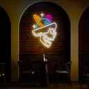 Black And White Skull Neon Sign - Reels Custom