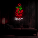 Bloom Heart Noen Sign - Reels Custom