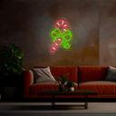 Christmas Candy Cane Led Neon Sign - Reels Custom