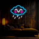 Cloud Rain Aesthetic Neon Sign - Reels Custom