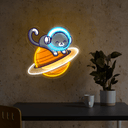 Cute Astronaut Cat Artwork Led Neon Sign - Reels Custom