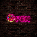 Donut Open Neon Sign - Reels Custom