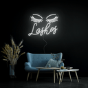 Eye Lashes Neon Sign - Reels Custom