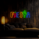Fiesta Chili And Cactus Neon Sign - Reels Custom