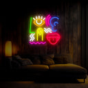 Five Senses Of Human Neon Sign - Reels Custom