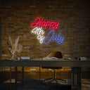 Happy 4th Of July Neon Sign - Reels Custom