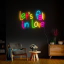 Let's Fall In Love Neon Sign - Reels Custom