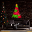 Merry Christmas Text Tree Led Neon Sign - Reels Custom