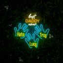 Personalized Childs Name Best Daddy Ever Neon Sign - Reels Custom