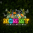 Personalized Child's Name Mama Garden Neon Sign - Reels Custom