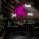 Personalized Dad Clasp hands with Child Neon Sign - Reels Custom