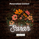 Personalized Name Flower Decor Artwork Neon Sign - Reels Custom