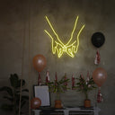Pinkies Intertwined Aesthetic Wedding Led Neon Sign - Reels Custom