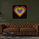 Psychedelic Rainbow Heart Pride Month Artwork Led Neon Sign - Reels Custom