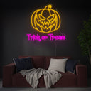 Pumpkin Trick or Treat Halloween Led Neon Sign - Reels Custom