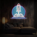 Rocket Artwork Led Neon Sign - Reels Custom