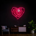 Roses Form Love Neon Sign - Reels Custom