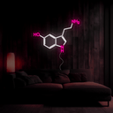 Serotonin Molecule Neon Sign - Reels Custom