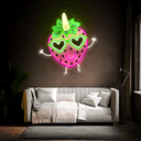 Strawberry Just Smile Artwork Neon Sign - Reels Custom