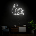 Stretching Cat Neon Sign - Reels Custom