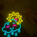 Sun Hiding Behind Cloud Neon Sign - Reels Custom