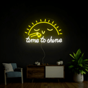 Time To Shine Neon Sign - Reels Custom