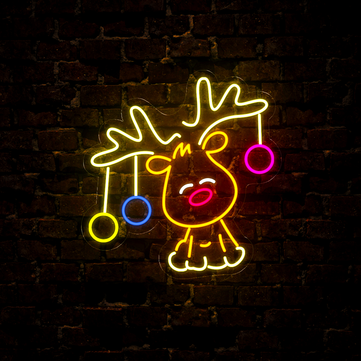 Santa's Reindeer Led Neon Sign