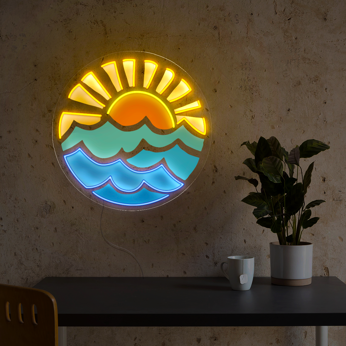 Summer Sunrise Artwork Led Neon Sign