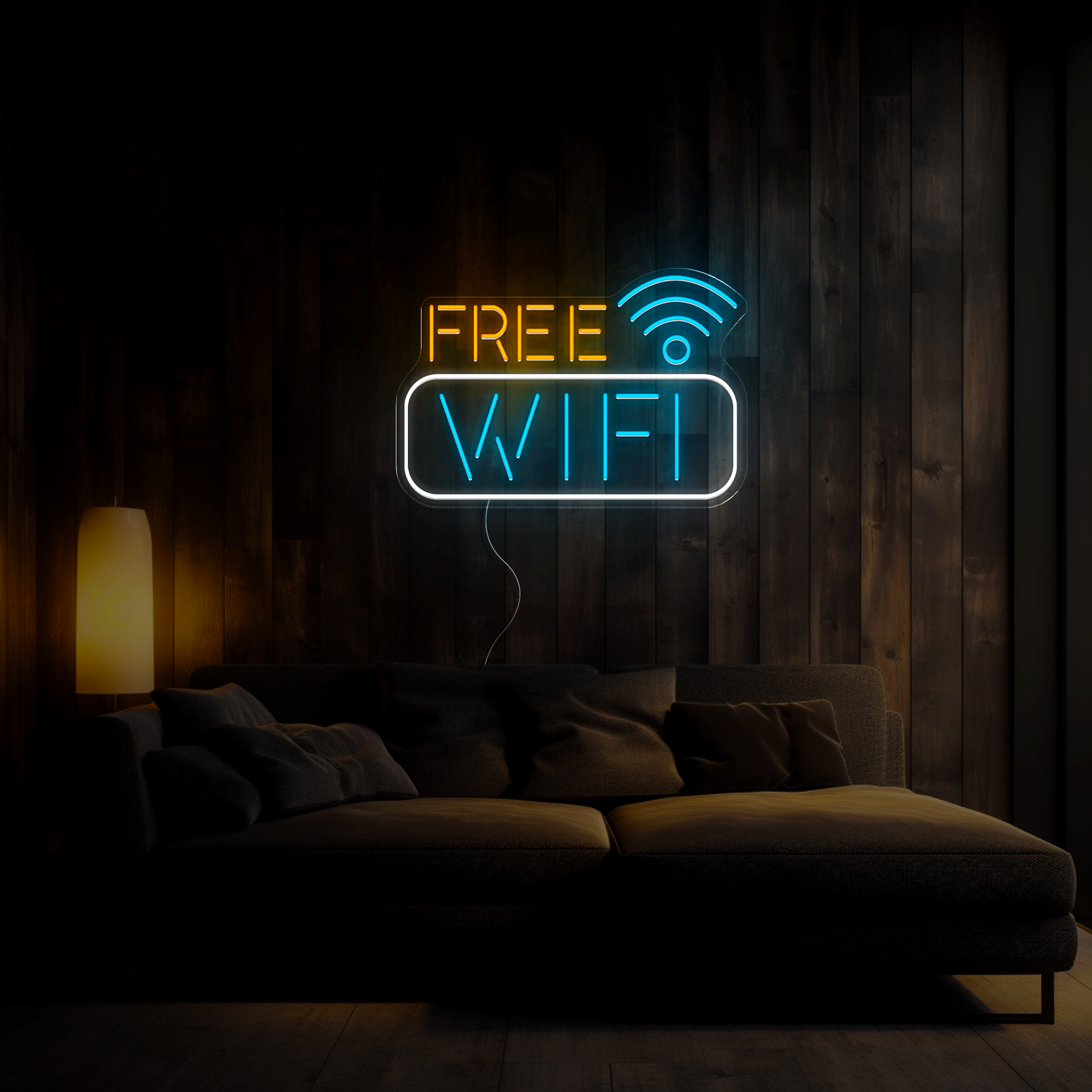 Free Wifi Neon Sign