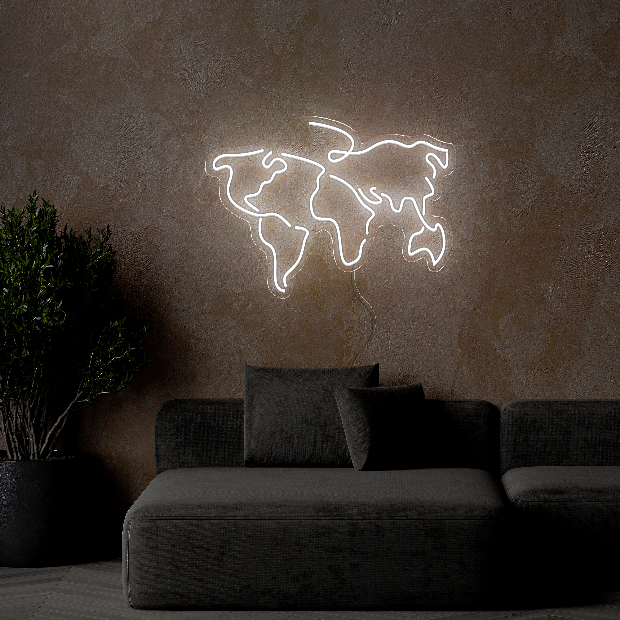 World Map Wall Sign