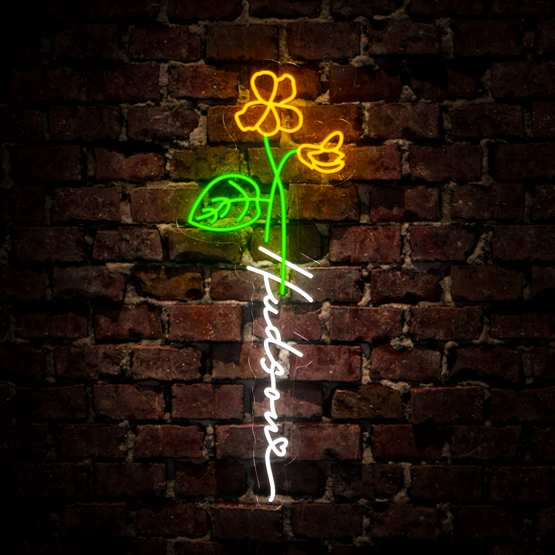 Flower Name Custom Neon Sign