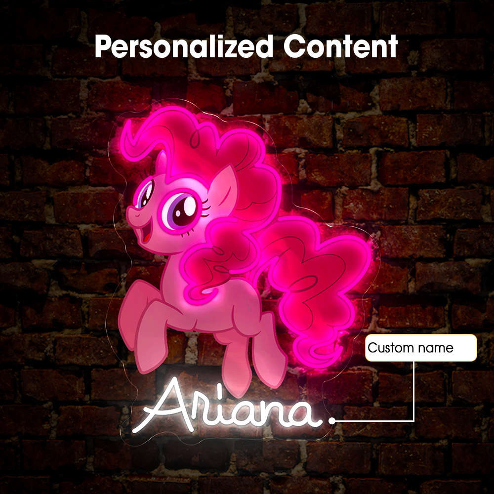 Personalized Little Pinky Pony Artwork Neon Sign