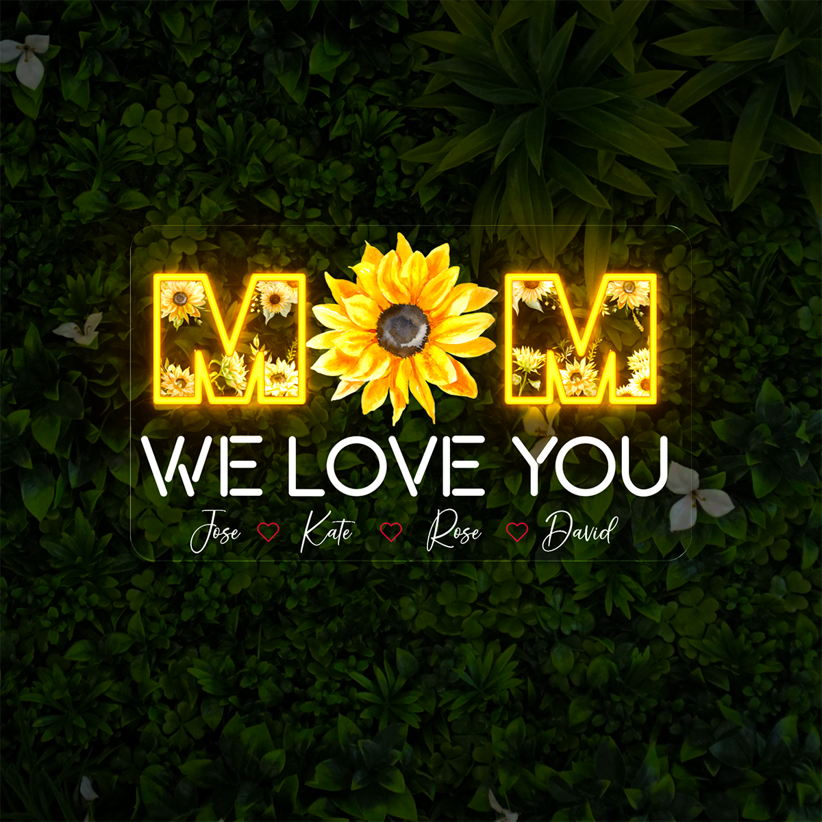 Personalized Child's Name for Mom Sunflower Led