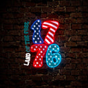 1776 Land Of The Free Artwork Neon Sign - Reels Custom