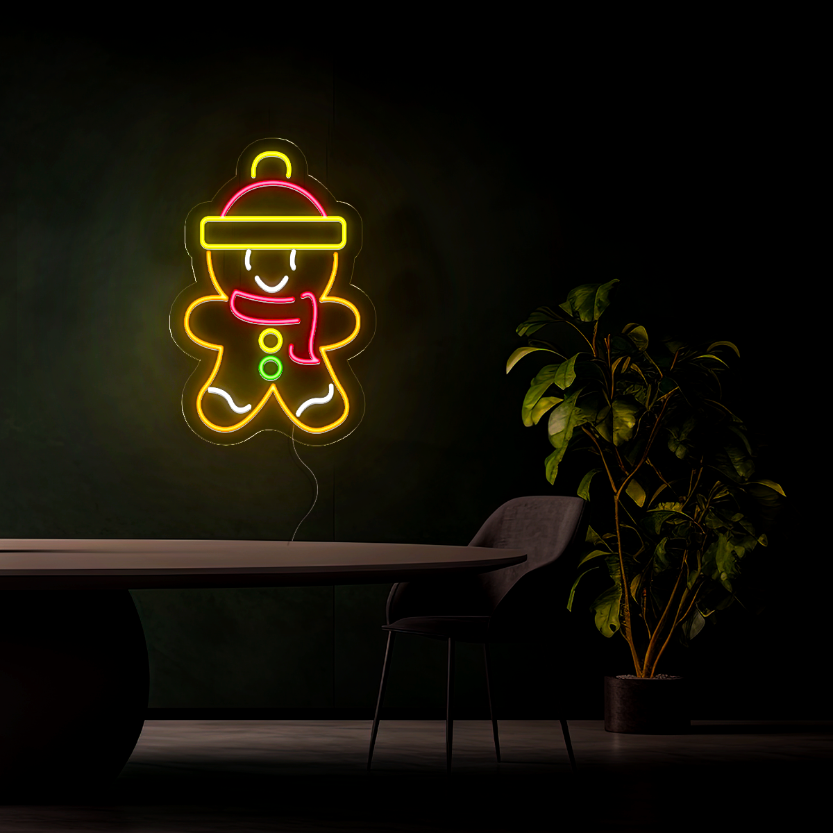 Gingerbread Christmas Led Neon Sign