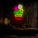 Flower Potted Led Neon Sign