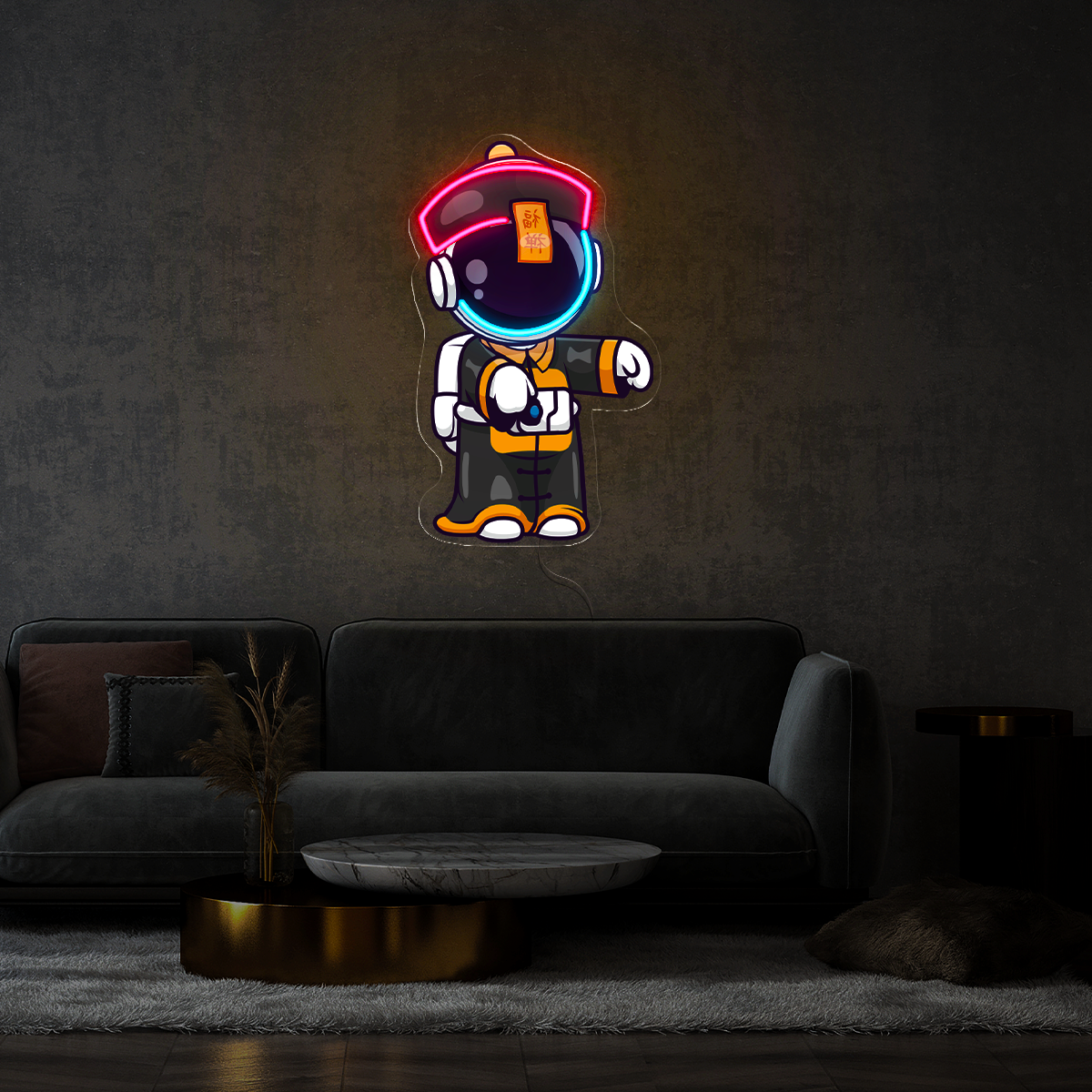 Astronaut Vampire Artwork Led Neon Sign