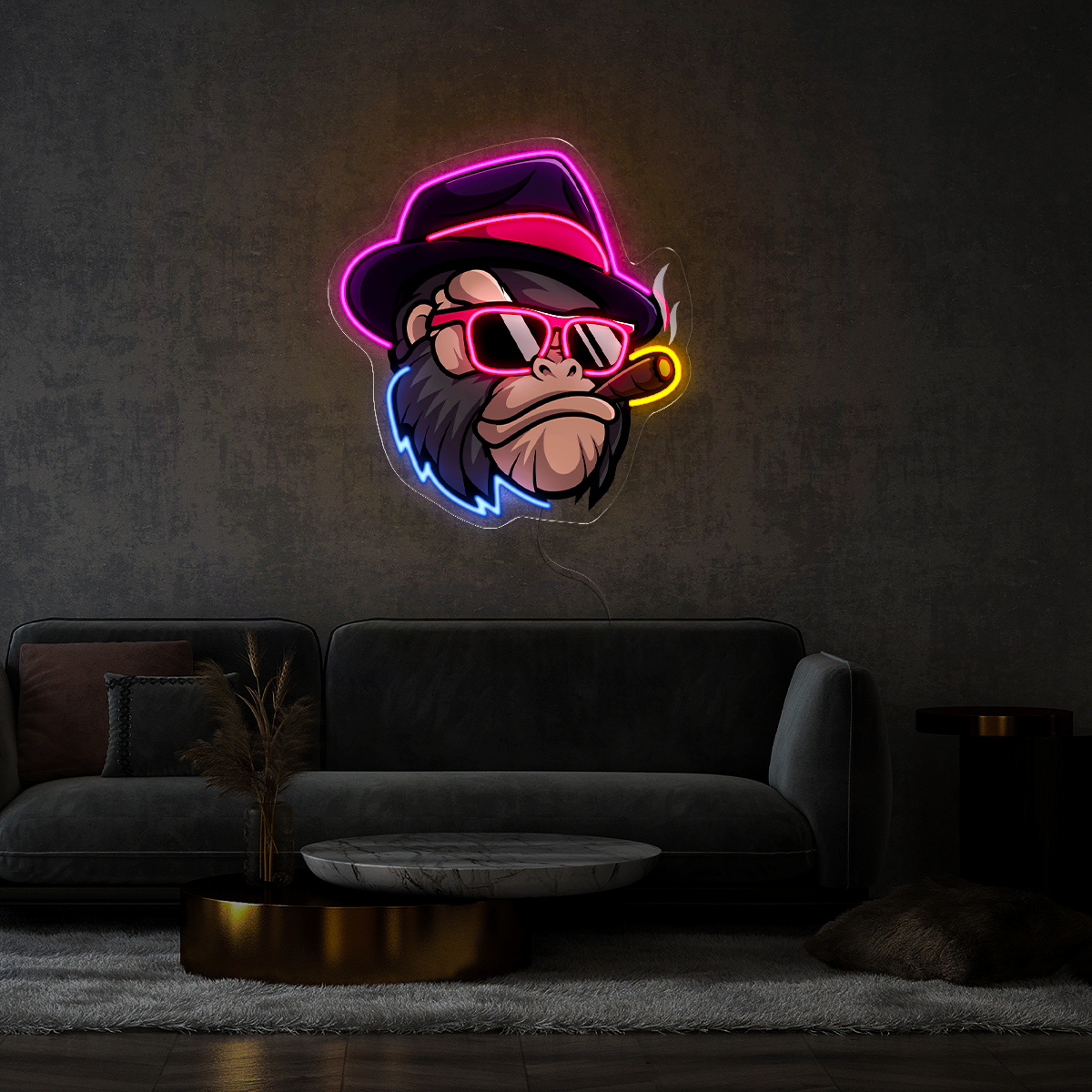 Too Cool Monkey Gang Artwork Led Neon Sign