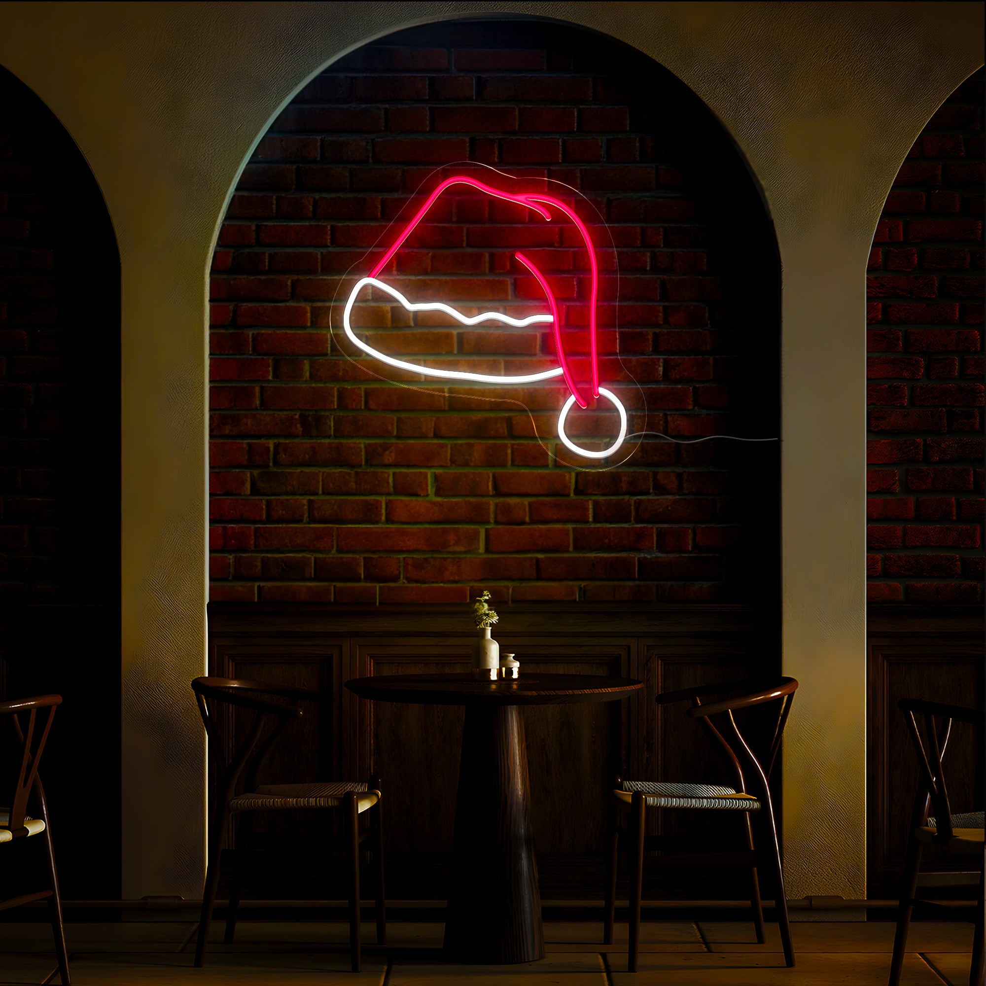 Christmas Santa Hat Led Neon Sign