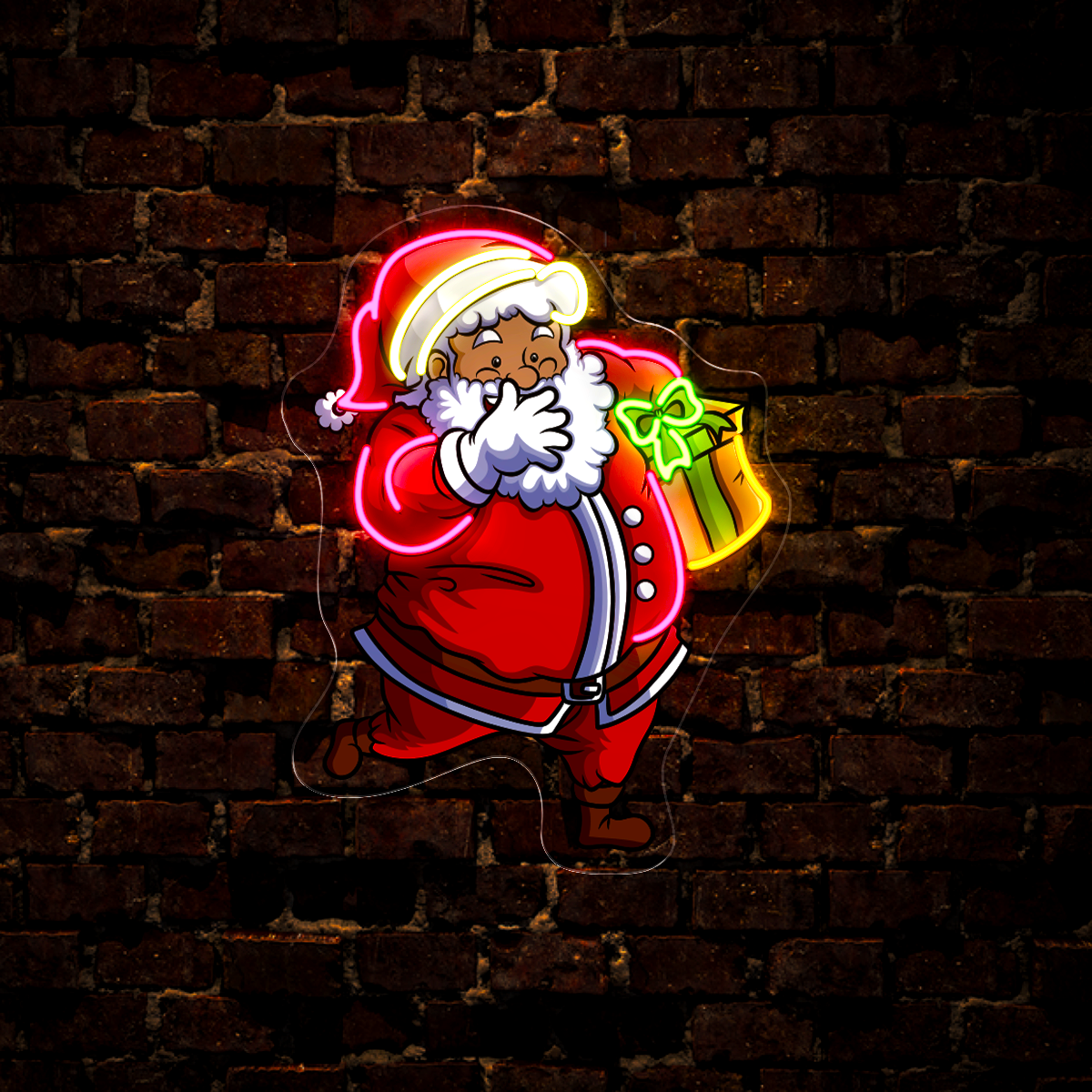 The Santa is giving the gift Esport Artwork Led Neon Sign