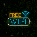 Free Wifi Neon Sign