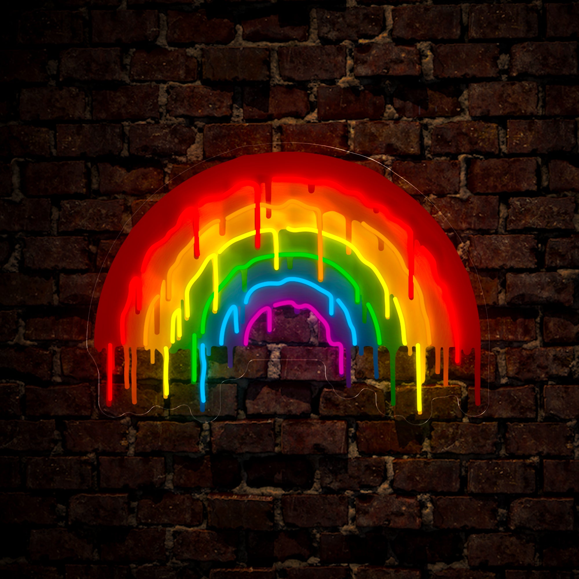 LGBT Rainbow Melt Pride Artwork Neon Sign