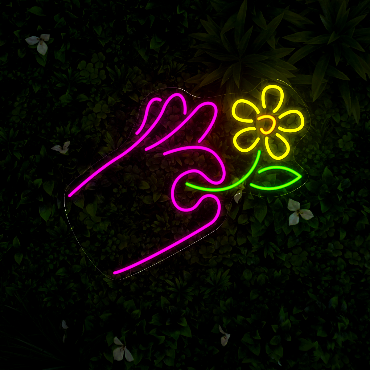 Hand Flower Led Neon Sign