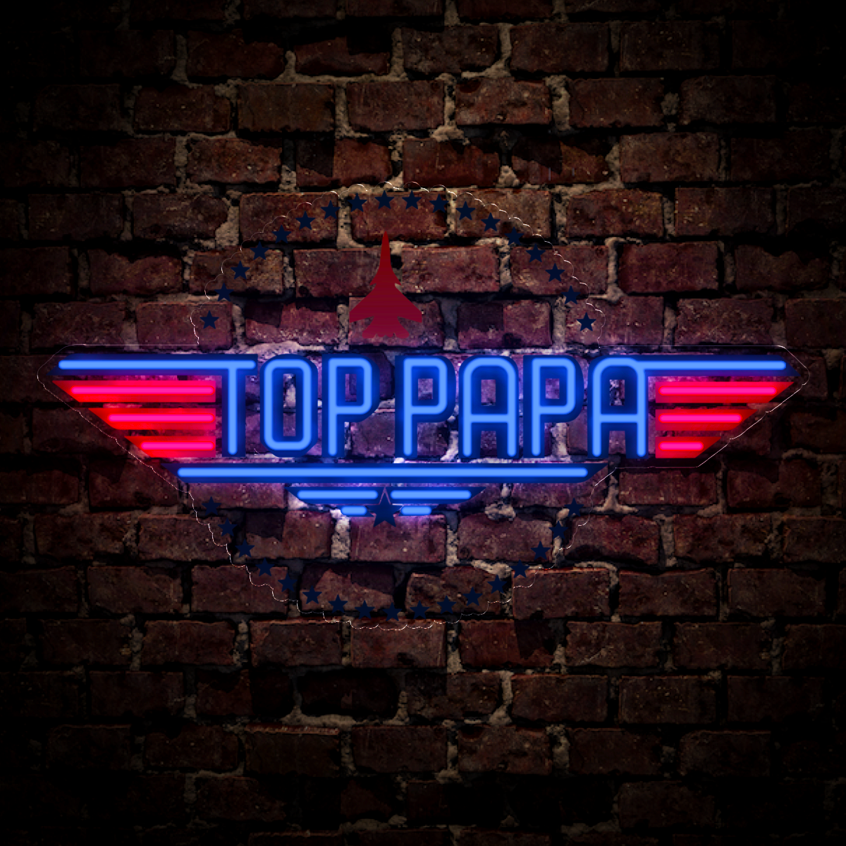 Top Papa Father's Day Artwork Neon Sign