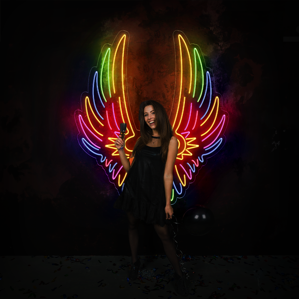 Wings Led Neon Sign Party Decoration
