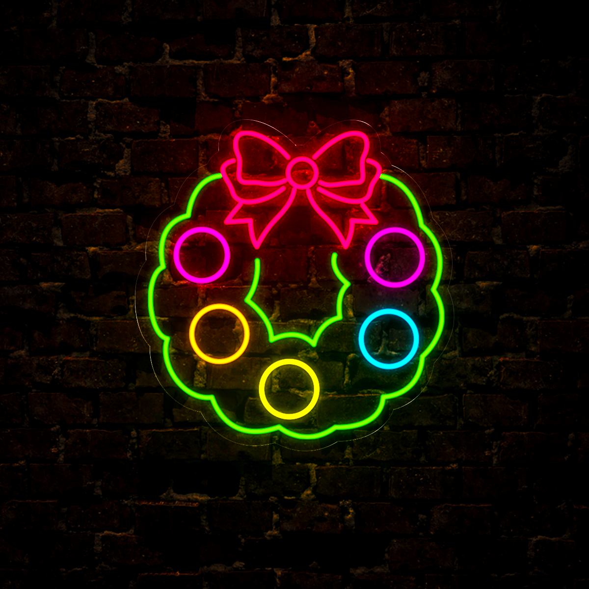 Christmas Wreath Led Neon Sign